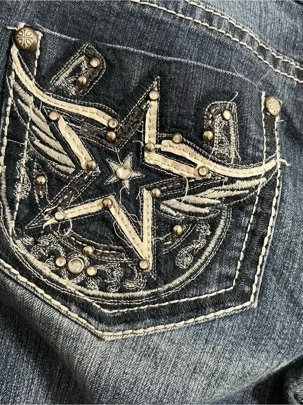 Love Indigo Women’s Dark Wash Bootcut Jeans - Picture 3 of 7
